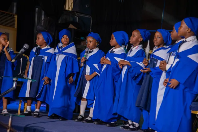 Happy graduates celebrating graduation day ceremony