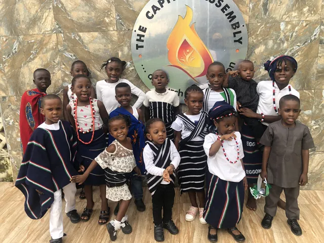 Students celebrating Nigerian culture